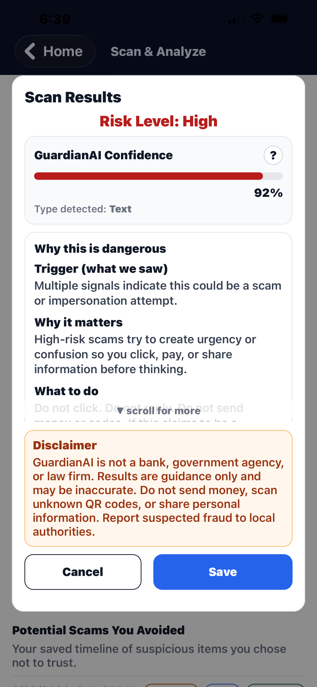 Scan Results